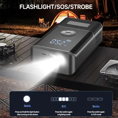 12V Car Jump Starter with Built-in Air Compressor - 5