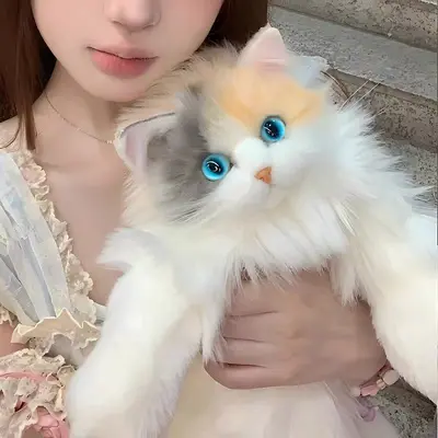 Peluş kedi sırt çantası, sevimli, yumuşak, çocuk oyuncağı ve hediye