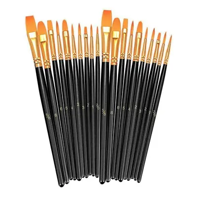 Cross-border wholesale nylon gouache watercolor paint brush oil paint brush set red handle blue handle black handle acrylic paint brush - 12