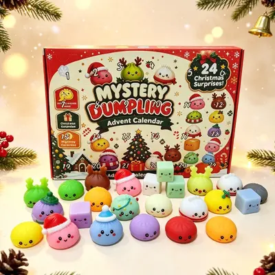 Fidget Squishy Weihnachts-Countdown-Kalender, Quetschspielzeug, Blindbox