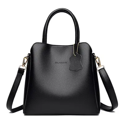 Soft Leather Women's Handbag, Large Capacity Multi-Compartment Shoulder Bag - 7
