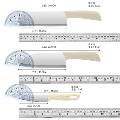 Stainless steel kitchen knife set, lightweight portable with cutting board - 5