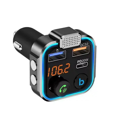 Автомобильный Bluetooth MP3 музыкальный плеер BT5.0 FM-трансмиттер PD20W QC3.0 зарядное устройство для мобильного телефона