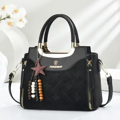 Women's Crossbody Bag, Printed Large Capacity Shoulder Handbag - 7