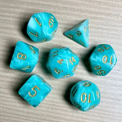 DnD Набор кубиков с мраморным узором, многогранные, разноцветные прозрачные d4 d6 d8 d10 d12 d20, кубики для coc, набор для настольной игры из семи предметов - 11