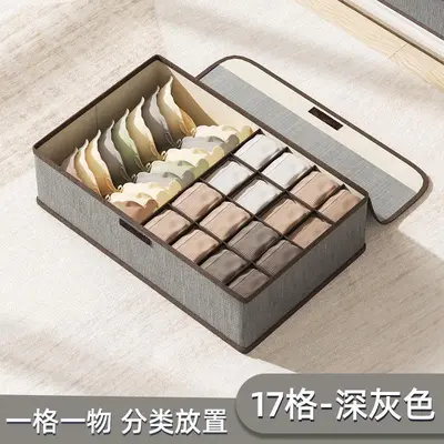 Unterwäsche-Organisierkasten, 3-in-1 mit Schublade und Deckel - 8