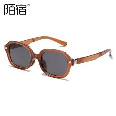 Polarized Foldable Sunglasses Myopia Clip-On Small Frame TW1678 - 8