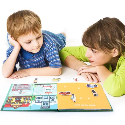 Children's Early Learning Quiet Book with Stickers
