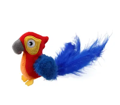 GiGwi Cat Toy, Realistic Chirping Bird with Cat Teaser Wand - 12