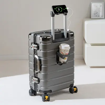 24-Inch Scratch-Resistant Suitcase, Silent Spinner Wheels, Combination Lock - 3