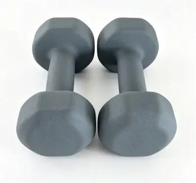 Cast iron coated dumbbells yoga children student set - 8