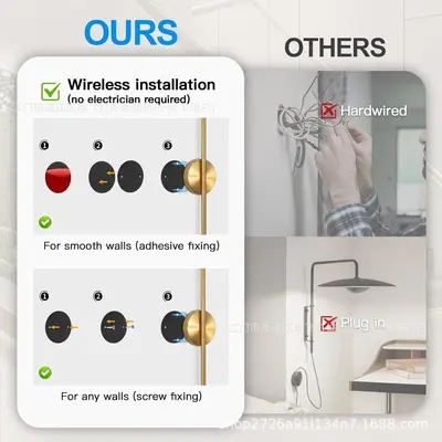 360° Rotatable Magnetic LED Wall Light with Remote Control and Dimmer