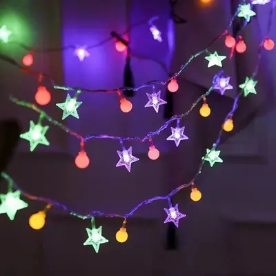 LED yıldız ışıkları, ortam ışıkları, kamp ışıkları, top ışıkları, doğum günü düzenlemeleri, yatak odası internet ünlüsü süslemeleri, küçük fenerler toptan satışı - 10