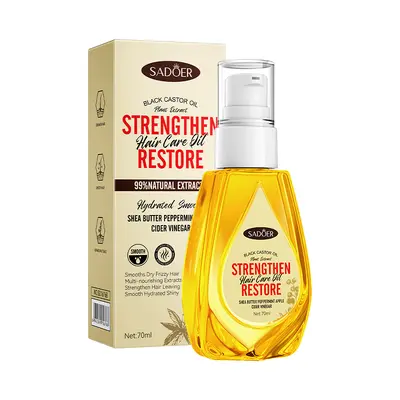 SADOER Black Castor Oil Hair Oil, Moisturizing and Nourishing