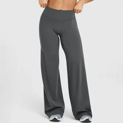 Women's Yoga Pants, High Waist, Wide Leg, Long - 13