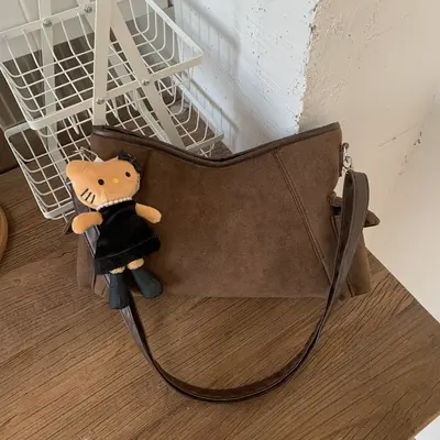 Leopar Desenli Renk Bloklu Kadın Omuz ve Çapraz Askılı Çanta - 9