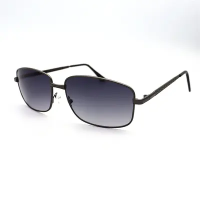 Square metal-frame sunglasses, black, for men - 10