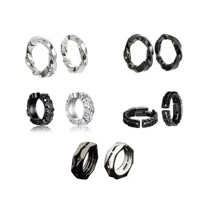 Men's Non-Piercing Clip-On Earrings, Minimalist