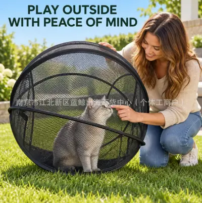 Portable Pop Up Cat Playpen Foldable Cat Play Fence