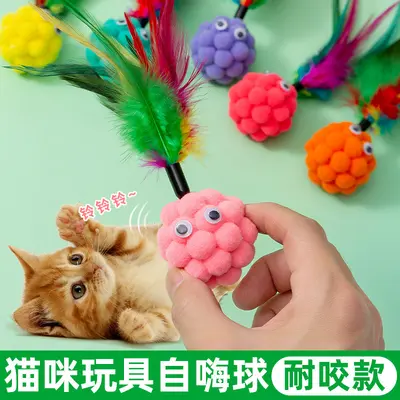 猫玩具逗猫棒发声铃铛羽毛剑麻球老鼠猫咪套装用品宠物猫幼猫小猫 - 2