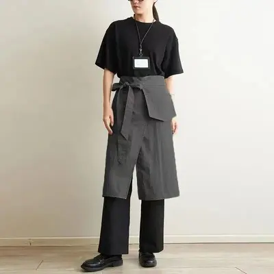 Waterproof Split-Hem Kitchen Apron with Logo, for Restaurants and Cafés - 9