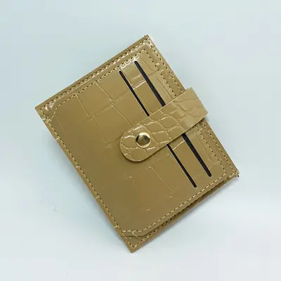 Ultra-Slim Women's Card Holder, Multi-Slot, Crocodile Pattern - 8
