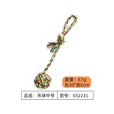 Durable Cotton Rope Dog Toy with Teeth-Cleaning Chew and Tug - 6