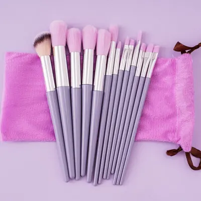 13-Piece Makeup Brush Set, Milk Tea Color - 12