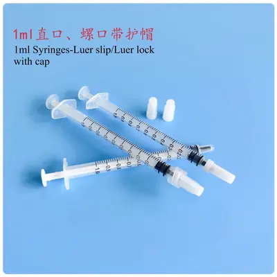 1 ml Precision Graduated Syringe Needle, Flat Tip, Screw Mouth, for Laboratory, Pet Feeding, Decorative Cake Printing and Ink