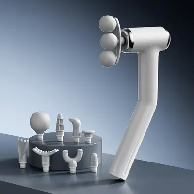 Three-Head Fascia Gun Silent Massage Device - 8