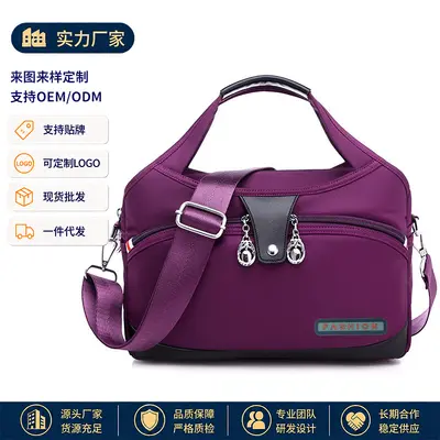 Damen-Tote-Bag aus Oxford-Gewebe, leicht, großes Fassungsvermögen, Umhängeriemen