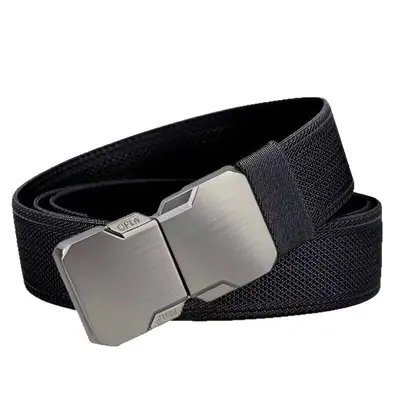 Tactical Elastic Waist Belt for Men - New Outdoor Quick Release Double-Buckle Canvas Nylon Woven Adjustable Belt - 6