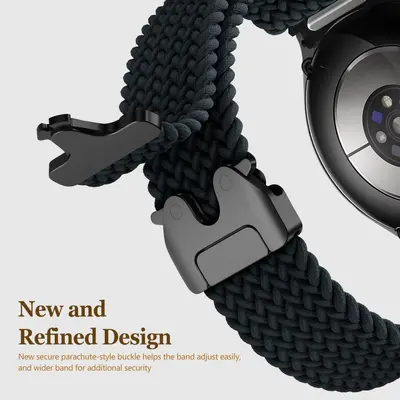 Woven Nylon Parachute Watch Band for Samsung Watch 7, Metal Magnetic Buckle