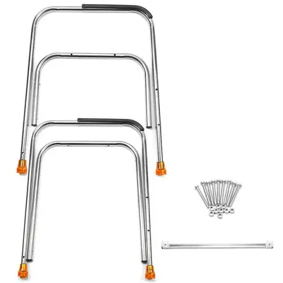 Toilet Grab Bar and Raised Seat Support Frame for Elderly and Disabled