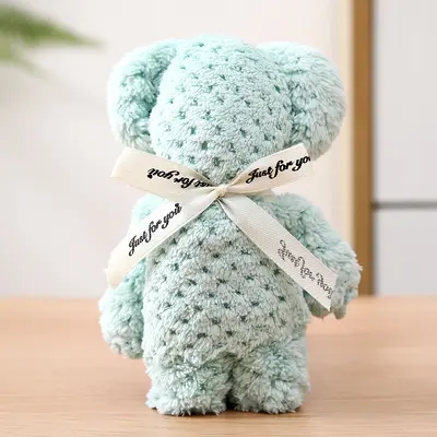 Coral velvet bear pineapple plaid towel souvenir gift wedding birthday return gift event small gift - 9