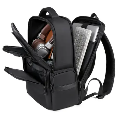 Men's Business Backpack, Water-Repellent Nylon Laptop Daypack - 5