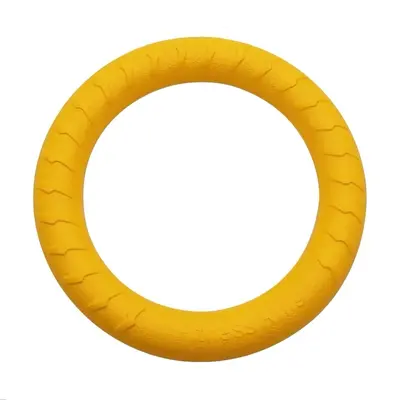 EVA Floating Dog Frisbee, Durable Tug Ring with Rope, Chew Toy - 7