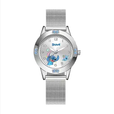 Cartoon-Damenuhr Quarzwerk Strass-Legierung Lederarmband - 10