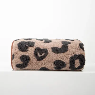 Korallenfleece Handtuch-Set mit Leopardenmuster, schnelltrocknend, extra groß - 8