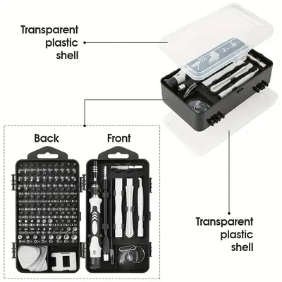 115-in-1 screwdriver set, multifunctional manual screwdriver set for mobile phone repair and disassembly, for home use.