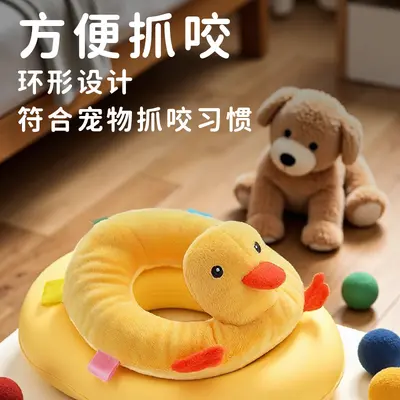 跨境爆款耐咬磨牙宠物玩具网红发声逗宠毛绒玩具套装宠物用品批发