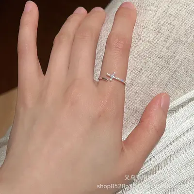 Minimalist Silver Ring Niche Design Index Finger - 10