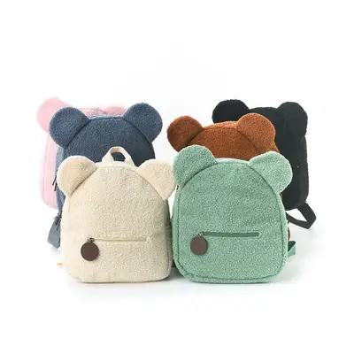 Plush Bear Backpack with Ears, Casual Cartoon Backpack for Children - 3
