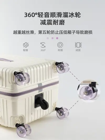 28-Inch Deep Trolley Suitcase with Combination Lock - 4