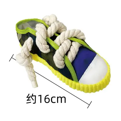 Dog Chew Toy Squeaky Canvas Shoe Anti-Destruction Training - 8