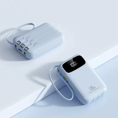 3C-Zertifizierung 22,5W Super-Schnellladung Mini-Powerbank mit integriertem Kabel 20000mAh Kapazität mobile Stromversorgung Blitzladung - 10