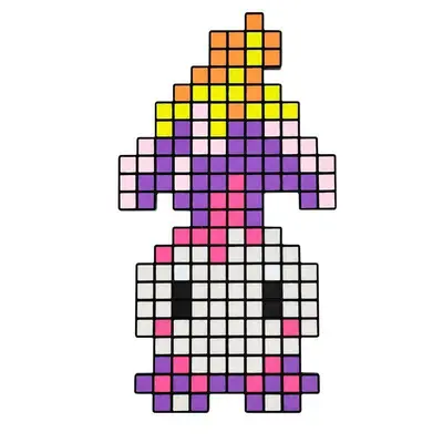 3D-Plastikbausteine, Klopfbohnen DIY Pixelbild-Set