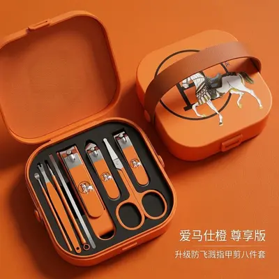 新款指甲刀套装防飞溅指甲剪手提款指甲钳套装美甲工具套修甲套装 - 7