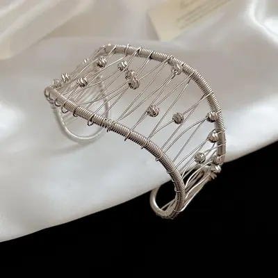 Silberarmband Strass minimalistischer Stil Mode Damenschmuck - 12