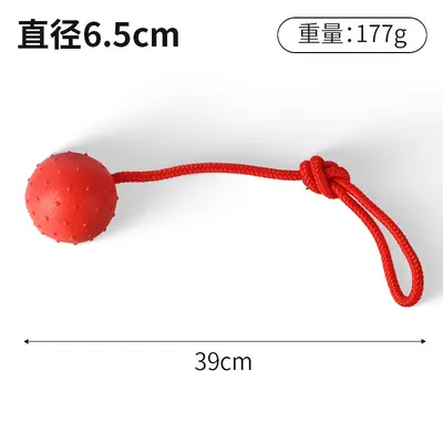 Elastic Solid Spiked Dog Ball, Chew Toy - 7